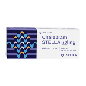 Citalopram Stella 20mg điều trị các đợt trầm cảm nặng 30 viên