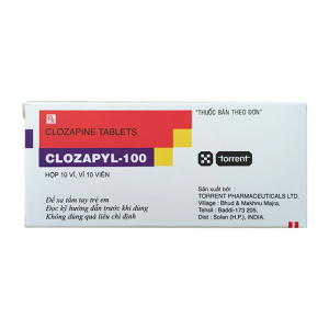 Clozapyl 100mg Torrent điều trị tâm thần phân liệt 100 viên