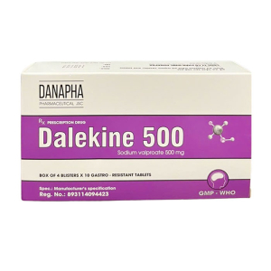 Dalekine 500mg Danapha điều trị động kinh 40 viên