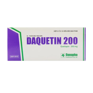 Daquetin 200mg Danapha trị rối loạn lưỡng cực, trầm cảm 60 viên