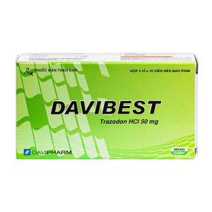 Davibest 50mg Davipharm làm giảm triệu chứng bệnh trầm cảm 30 viên