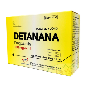 Detanana 100mg/5ml An Thiên điều trị động kinh cục bộ, lo âu 20 ống x 5ml