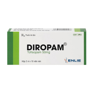 Diropam 50mg Enlie điều trị triệu chứng đau thắt ngực giả, tiền mê sảng 20 viên