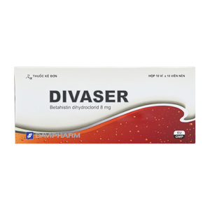 Divaser 8mg Davipharm điều trị các triệu chứng của hội chứng Ménière 100 viên