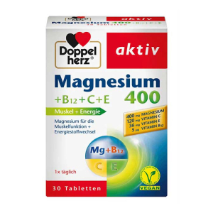 Doppelherz Magnesium 400 hỗ trợ hệ thần kinh khỏe mạnh 30 viên