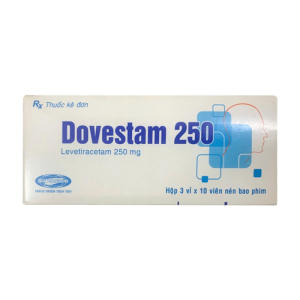 Dovestam 250mg Savipharm điều trị cơn động kinh 30 viên