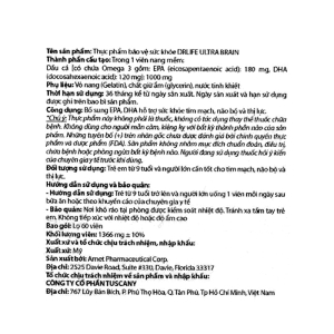 Drlife Ultra Brain tăng cường trí nhớ hộp 60 viên