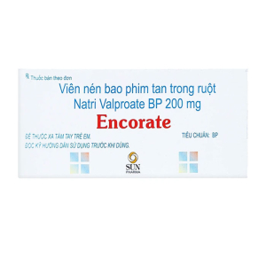 Encorate 200mg Sun Pharma điều trị động kinh 100 viên