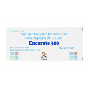 Encorate 300 Sun Pharma điều trị động kinh 50 viên