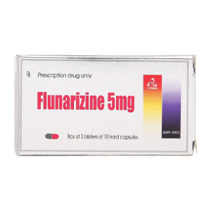 Flunarizine 5mg TV Pharm trị dự phòng đau nửa đầu 30 viên