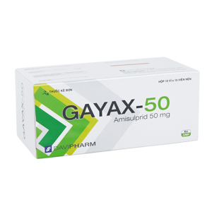 Gayax 50mg Davipharm điều trị tâm thần phân liệt 100 viên