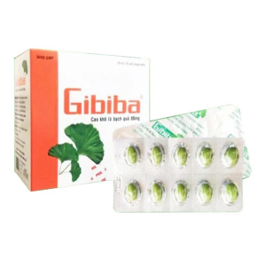 Gibiba 80mg Phil điều trị thiểu năng tuần hoàn não, nhức đầu, giảm trí nhớ 100 viên