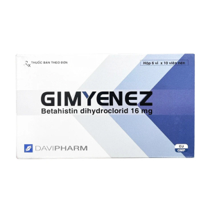 Gimyenez 16mg Davipharm điều trị hội chứng Menier 60 viên