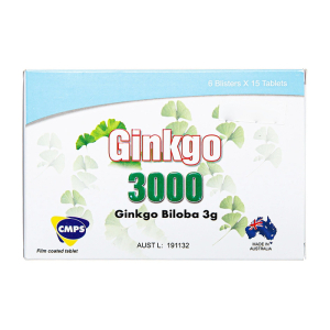 Ginkgo 3000 CMPS điều trị suy giảm tuần hoàn máu 90 viên