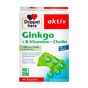 Ginkgo+B-Vitamine+Cholin Doppelherz hỗ trợ tuần hoàn não 40 viên