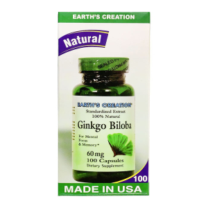 Ginkgo Biloba 60mg Earth's Creation cải thiện tuần hoàn máu não 100 viên
