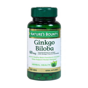 Ginkgo Biloba 60mg Nature's Bounty hỗ trợ tăng cường tuần hoàn não 60 viên