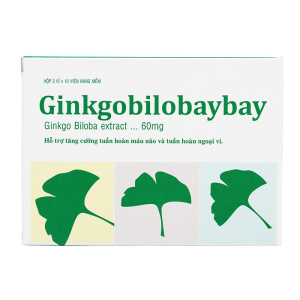 GinkgoBilobaybay 60Mg tăng cường tuần hoàn máu não 30 viên