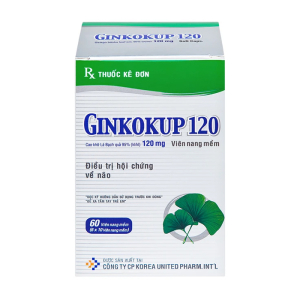 Ginkokup 120 United điều trị bệnh sa sút trí tuệ, kể cả bệnh Alzheimer 60 viên