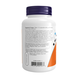 Glycine 100mg Now Foods hỗ trợ giấc ngủ ngon 100 viên 