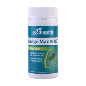 Goodhealth Ginkgo Max 8000 tăng cường trí nhớ, tuần hoàn máu não 120 viên