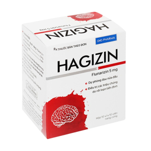 Hagizin DHG điều trị dự phòng đau nửa đầu, chóng mặt, hoa mắt 100 viên