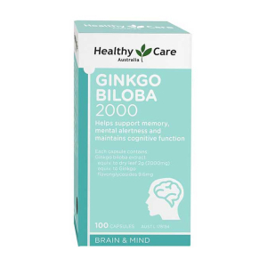 Healthy Care Ginkgo Biloba 2000mg hỗ trợ lưu thông máu 100 viên