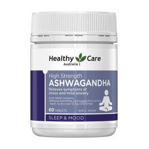 Healthy Care High Strength Ashwagandha giúp giảm căng thẳng 60 viên 
