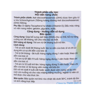 Healthy Care Kids High Strength DHA tốt cho não bộ 60 viên