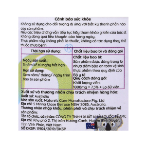 Healthy Care Kids High Strength DHA tốt cho não bộ 60 viên