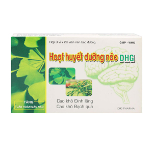 Hoạt Huyết Dưỡng Não DHG Pharma hỗ trợ điều trị rối loạn tuần hoàn não 60 viên