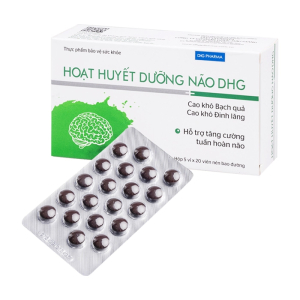 Hoạt Huyết Dưỡng Não DHG Pharma hỗ trợ tuần hoàn máu não 100 viên
