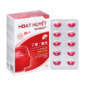 Hoạt Huyết Kawa hỗ trợ tăng cường lưu thông máu não hộp 40 viên