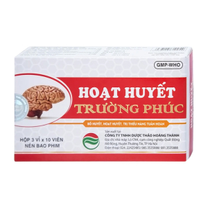 Hoạt Huyết Trường Phúc giúp hoạt huyết, trị thiếu năng tuần hoàn 30 viên