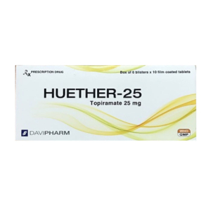 Huether-25 Davipharm điều trị động kinh, co giật 60 viên