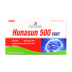 Hunasun 500 FORT Mediphar hỗ trợ hoạt huyết, giảm nguy cơ hình thành huyết khối 30 viên