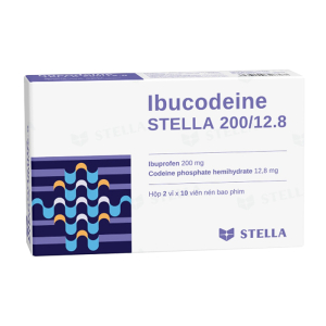 Ibucodeine Stella 200/12.8 điều trị ngắn hạn cơn đau cấp tính 20 viên