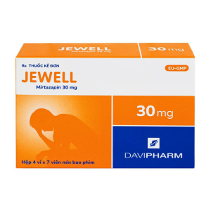 Jewell 30mg Davipharm điều trị các đợt trầm cảm nặng 28 viên