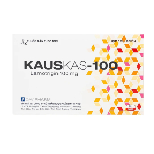 Kauskas 100mg Davipharm điều trị động kinh và rối loạn lưỡng cực 30 viên