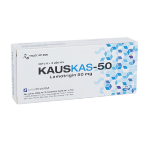 Kauskas 50mg Davipharm điều trị động kinh và rối loạn lưỡng cực 30 viên