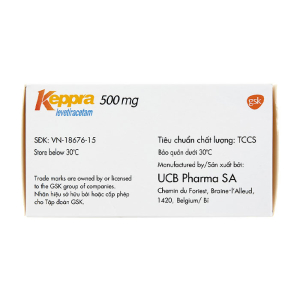 Keppra 500mg GSK điều trị các cơn động kinh cục bộ 60 viên
