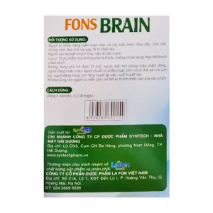 Lafon Fons Brain tăng cường tuần hoàn máu 100 viên