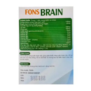 Lafon Fons Brain tăng cường tuần hoàn máu 100 viên