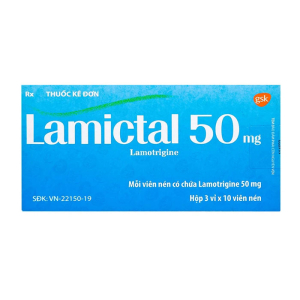 Lamictal 50mg GSK điều trị động kinh 30 viên