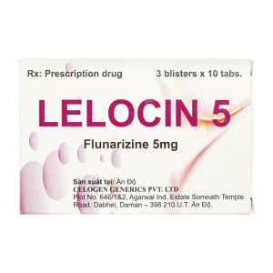 Lelocin 5 Celogen điều trị chứng đau nửa đầu 30 viên