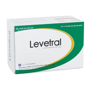 Levetral 500mg DaViPharm điều trị các cơn động kinh 60 viên