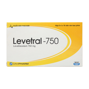 Levetral 750 DaViPharm điều trị các cơn động kinh 60 viên