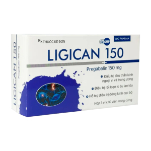 Ligican 150 DHG Pharma điều trị đau thần kinh ngoại vi 30 viên