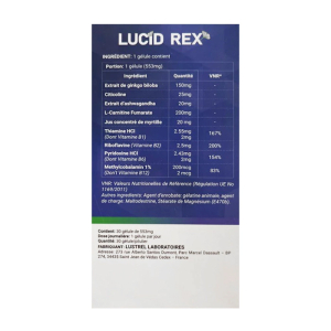 Lucid Rex hỗ trợ hoạt huyết, lưu thông máu não 30 viên