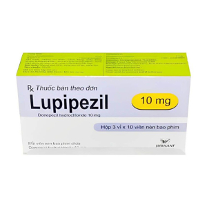 Lupipezil 10mg Jubilant điều trị triệu chứng giảm trí nhớ 30 viên